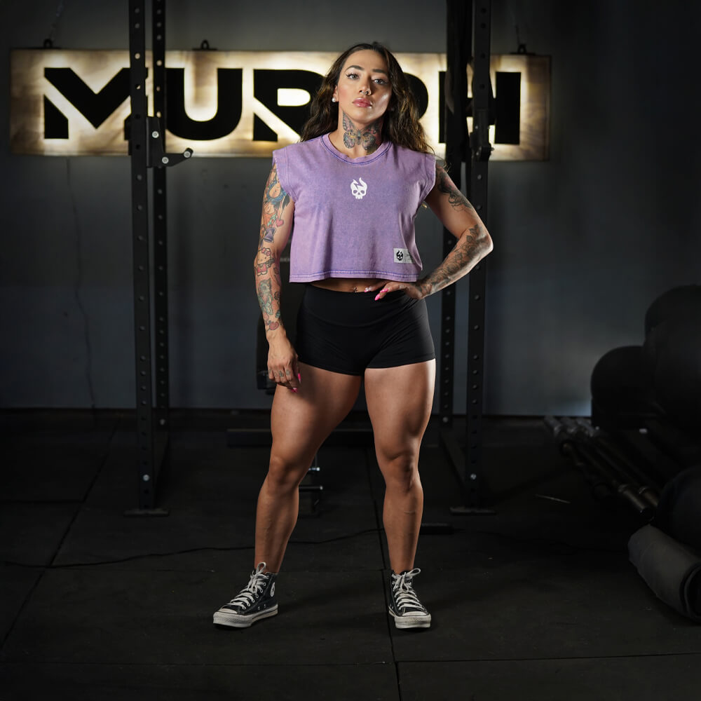 Crop Top Oversize Sleeveless Premium - Acid Purple