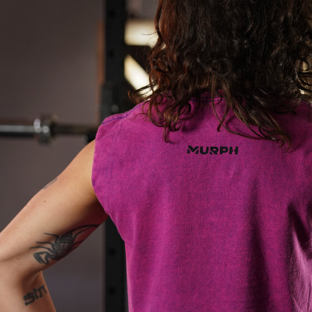 Crop Top Oversize Sleeveless Premium - Acid Grape
