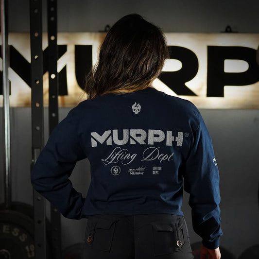 Crop Top Manga Larga Lifting Dept - Navy Blue