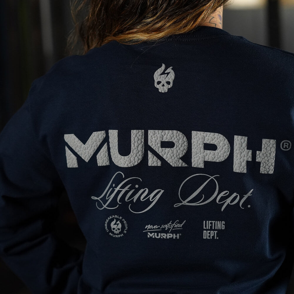 Crop Top Manga Larga Lifting Dept - Navy Blue