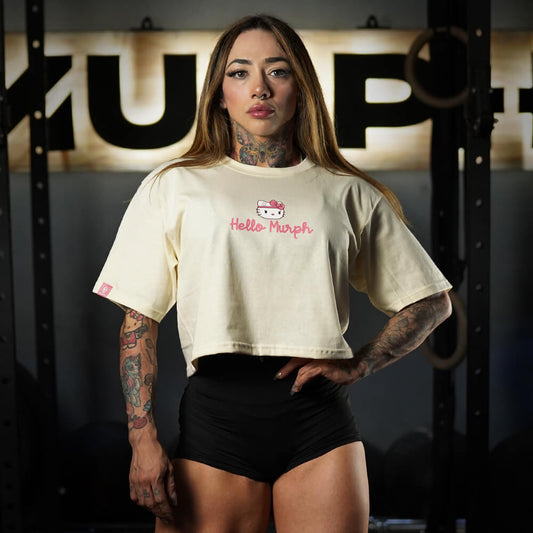 Crop Top Oversize Hello Murph - Sweet Cream