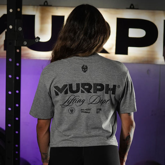 Crop Top Lifting Dept - Heather Gray