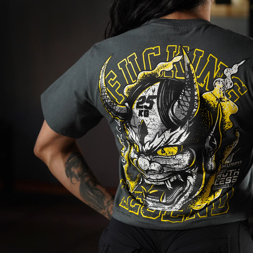 Crop Top Fucking Legend - Gris Charcoal