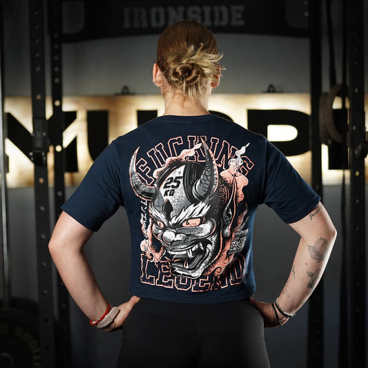 Crop Top Fucking Legend - Navy Blue