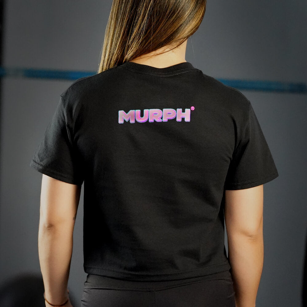 Crop Top Muscle Mommy - Negro