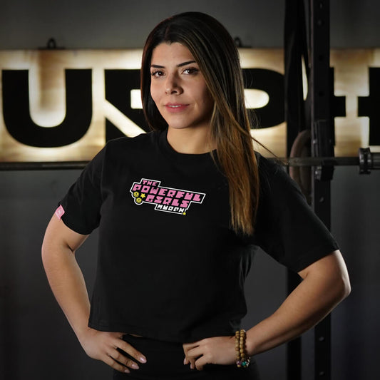 Crop Top Powerful Girls - Negro