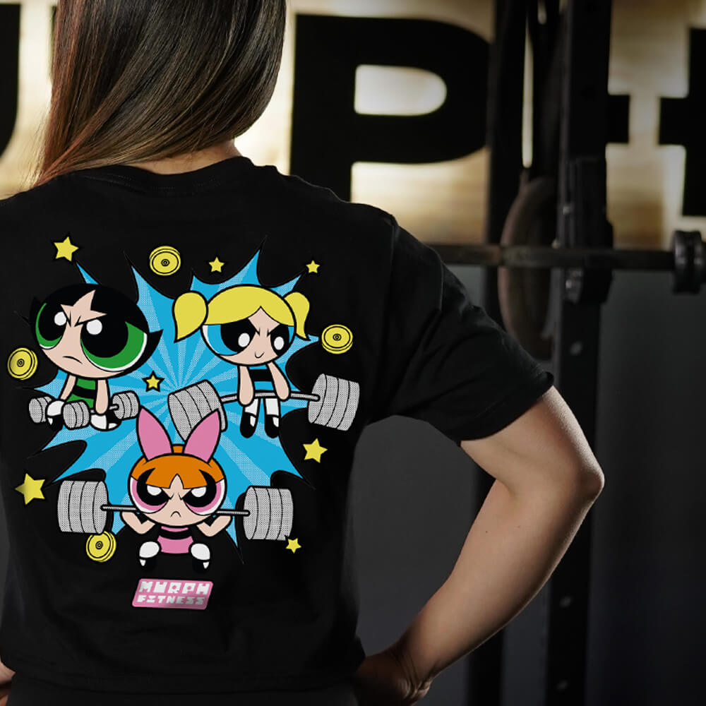 Crop Top Powerful Girls - Negro