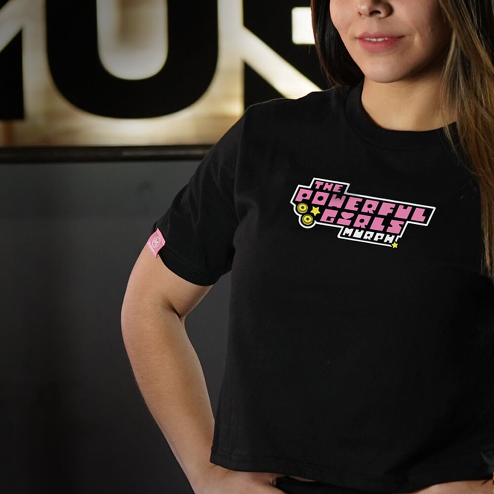 Crop Top Powerful Girls - Negro