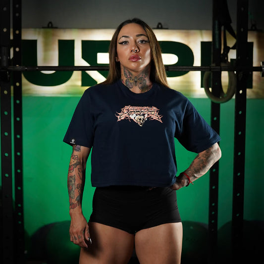 Crop Top Anatomy Of the Snatch - Navy Blue