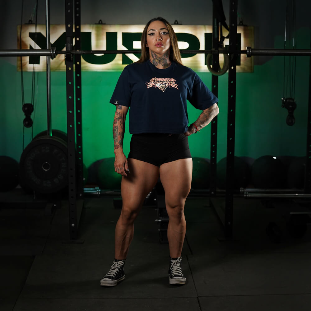 Crop Top Anatomy Of the Snatch - Navy Blue