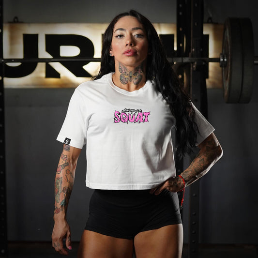 Crop Top Anatomy Of Squat - Blanco