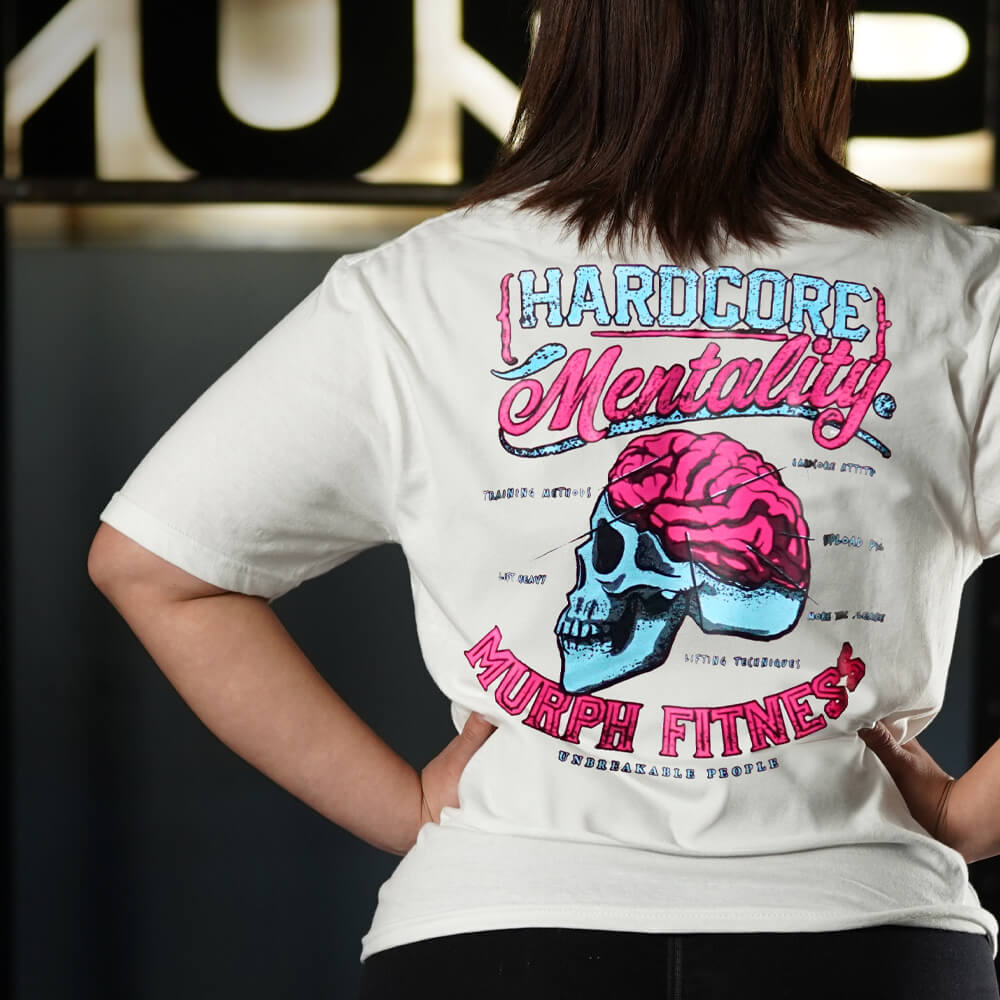 Polera Largo Intermedio Hardcore Mentality - Blanco