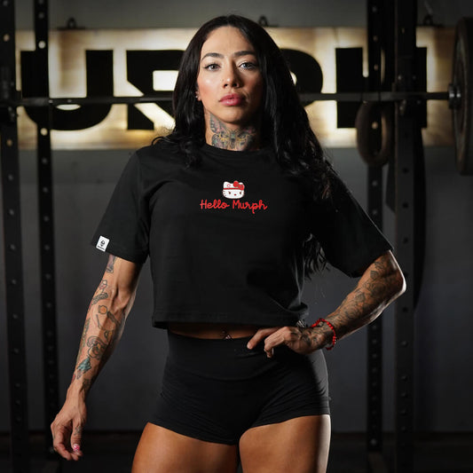 Crop Top Hello Murph - Negro