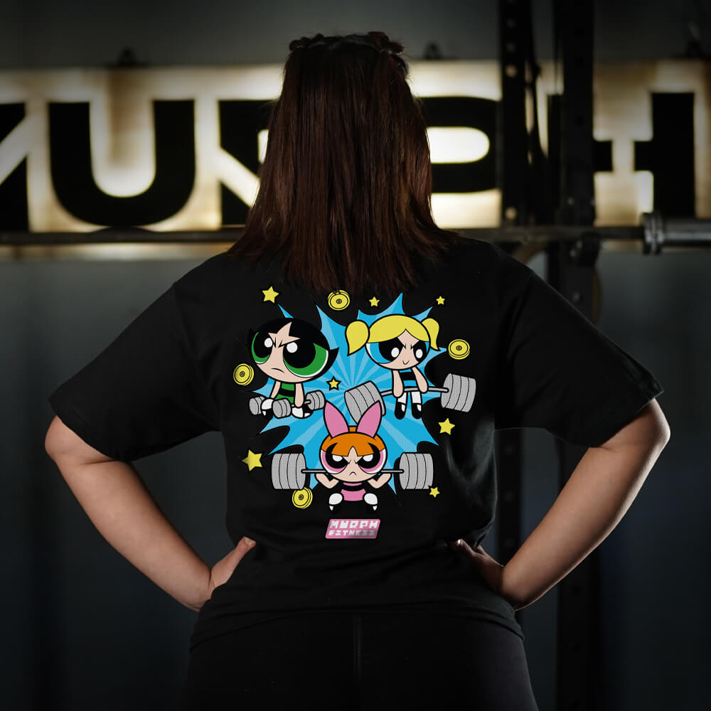 Polera Largo Intermedio Powerful Girls - Negro