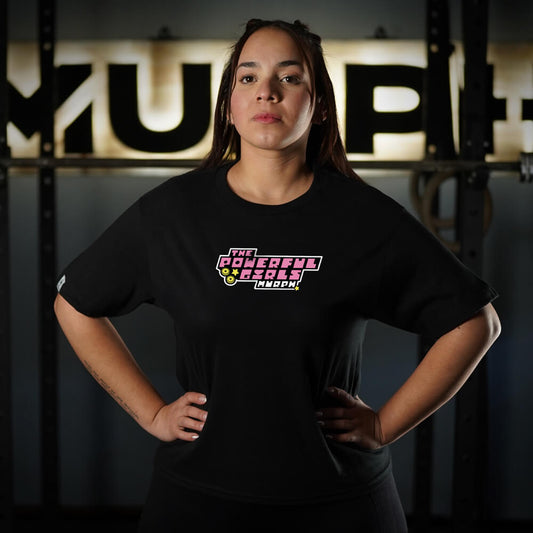 Polera Largo Intermedio Powerful Girls - Negro