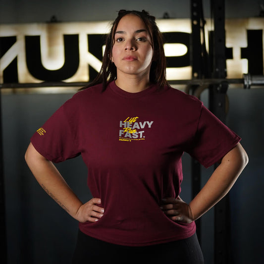 Polera Largo Intermedio LIFT HEAVY & RUN FAST - Burdeo