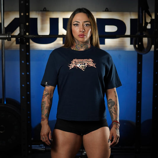 Polera Largo Intermedio Anatomy Of the Snatch - Navy Blue