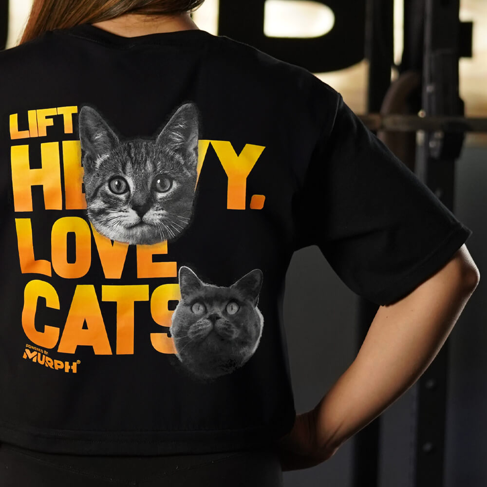Crop Top Oversize Lift and Cats - Negro