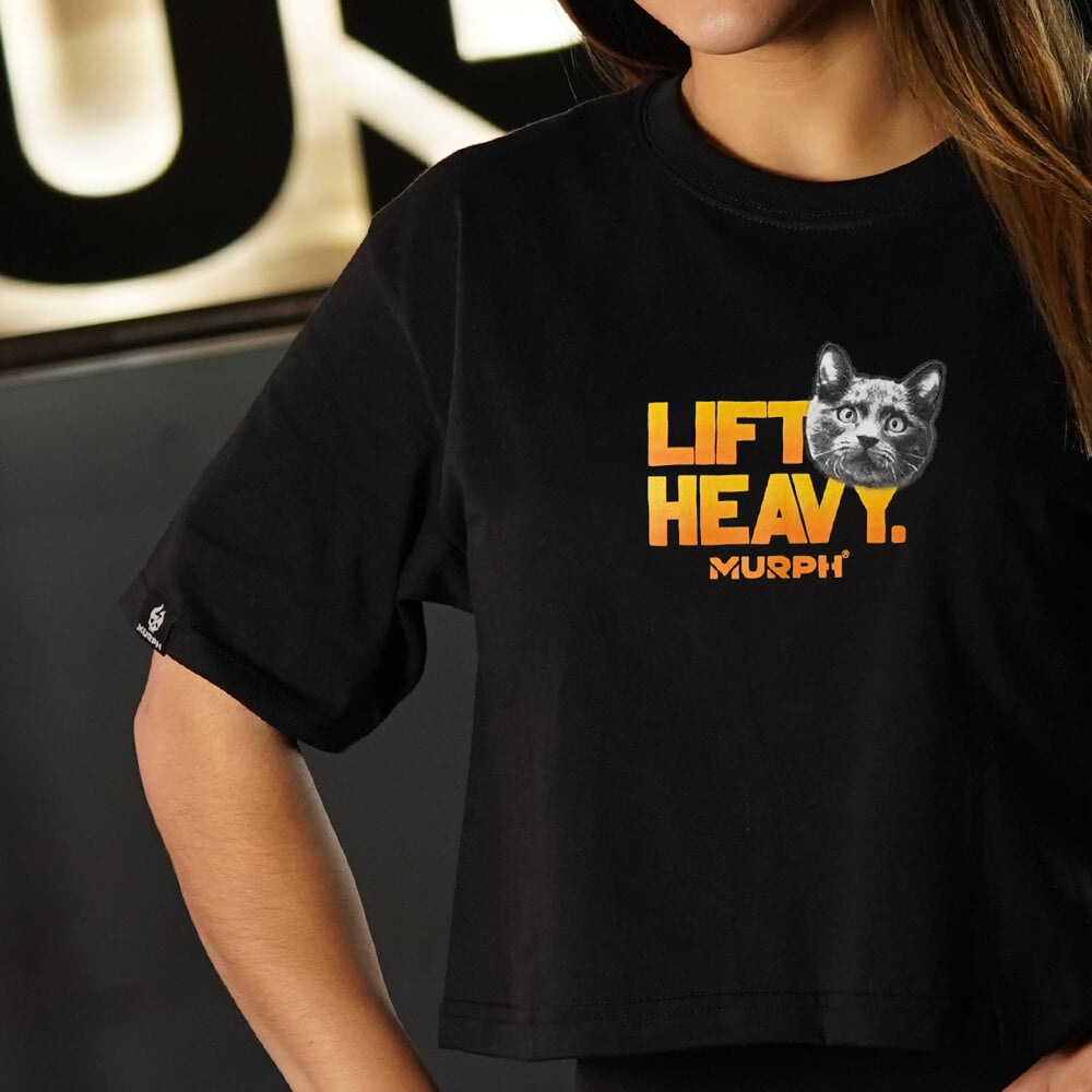 Crop Top Oversize Lift and Cats - Negro