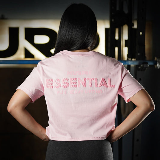 Crop Top Oversize Essential - Total Pink