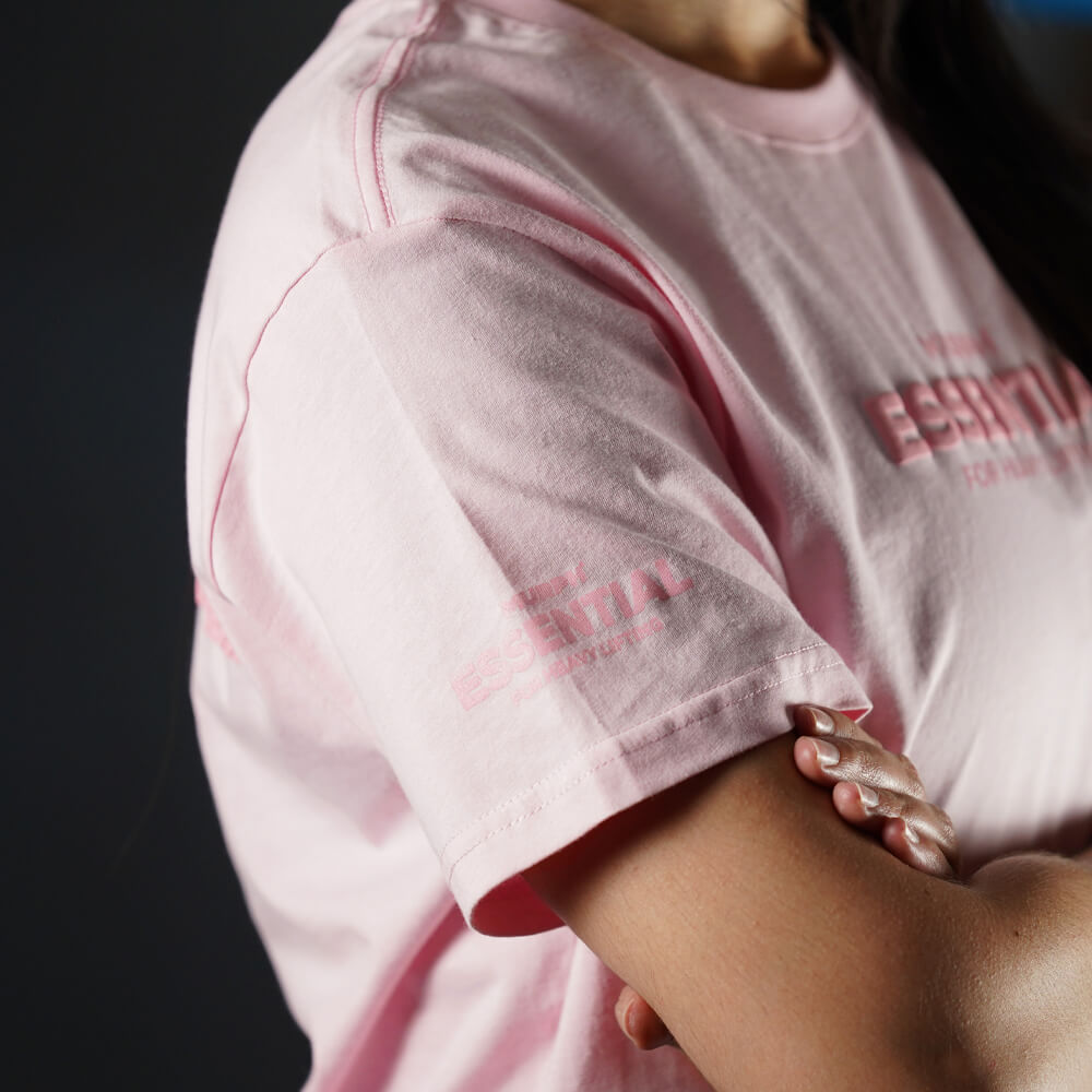 Crop Top Oversize Essential - Total Pink