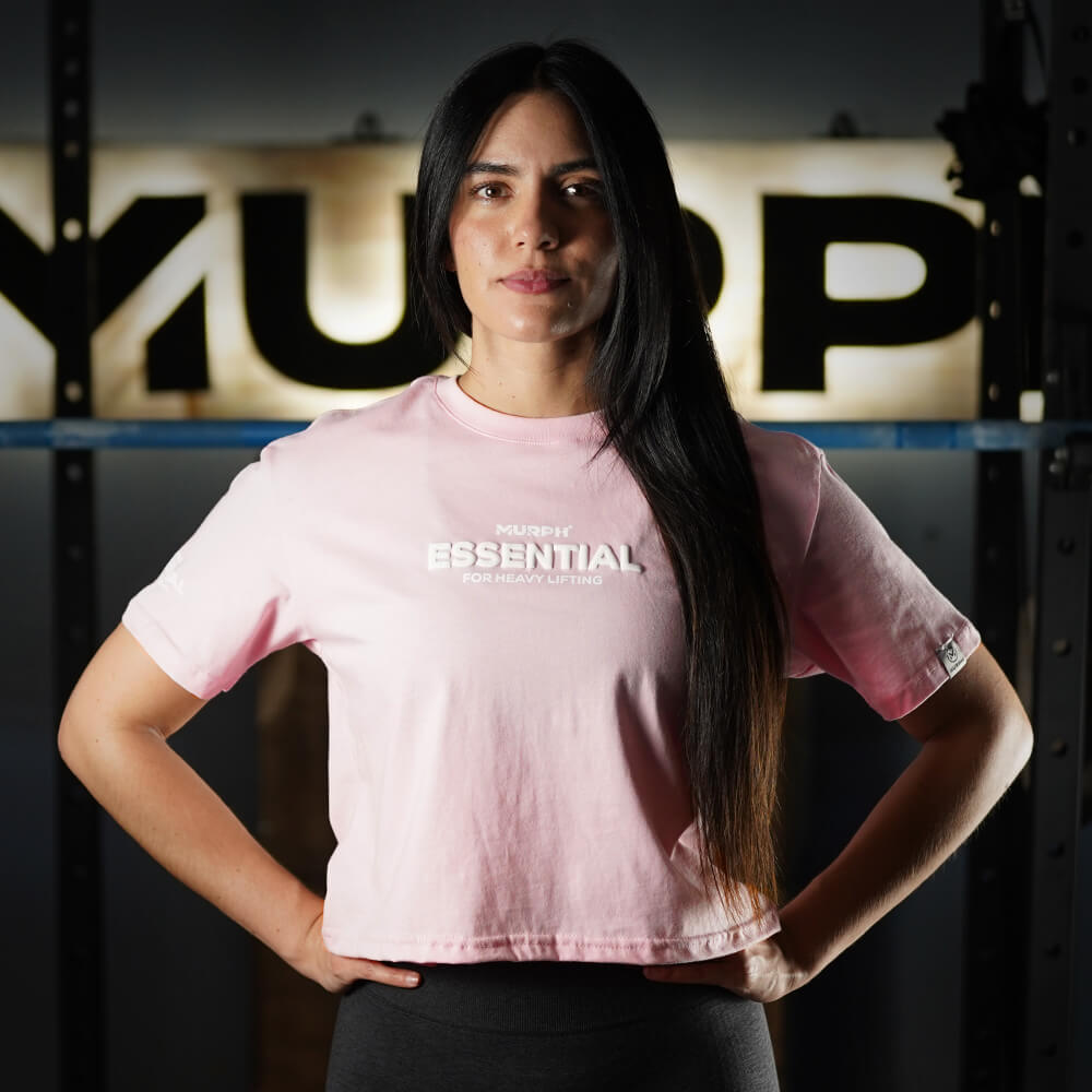 Crop Top Oversize Essential - Pinky White