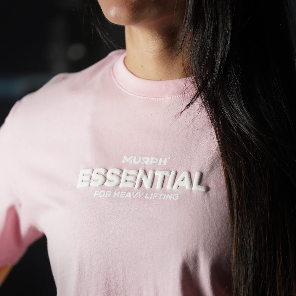 Crop Top Oversize Essential - Pinky White