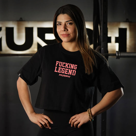 Crop Oversize Fucking Legend - Negro
