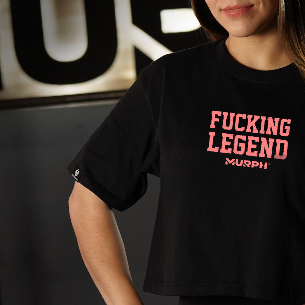 Crop Oversize Fucking Legend - Negro