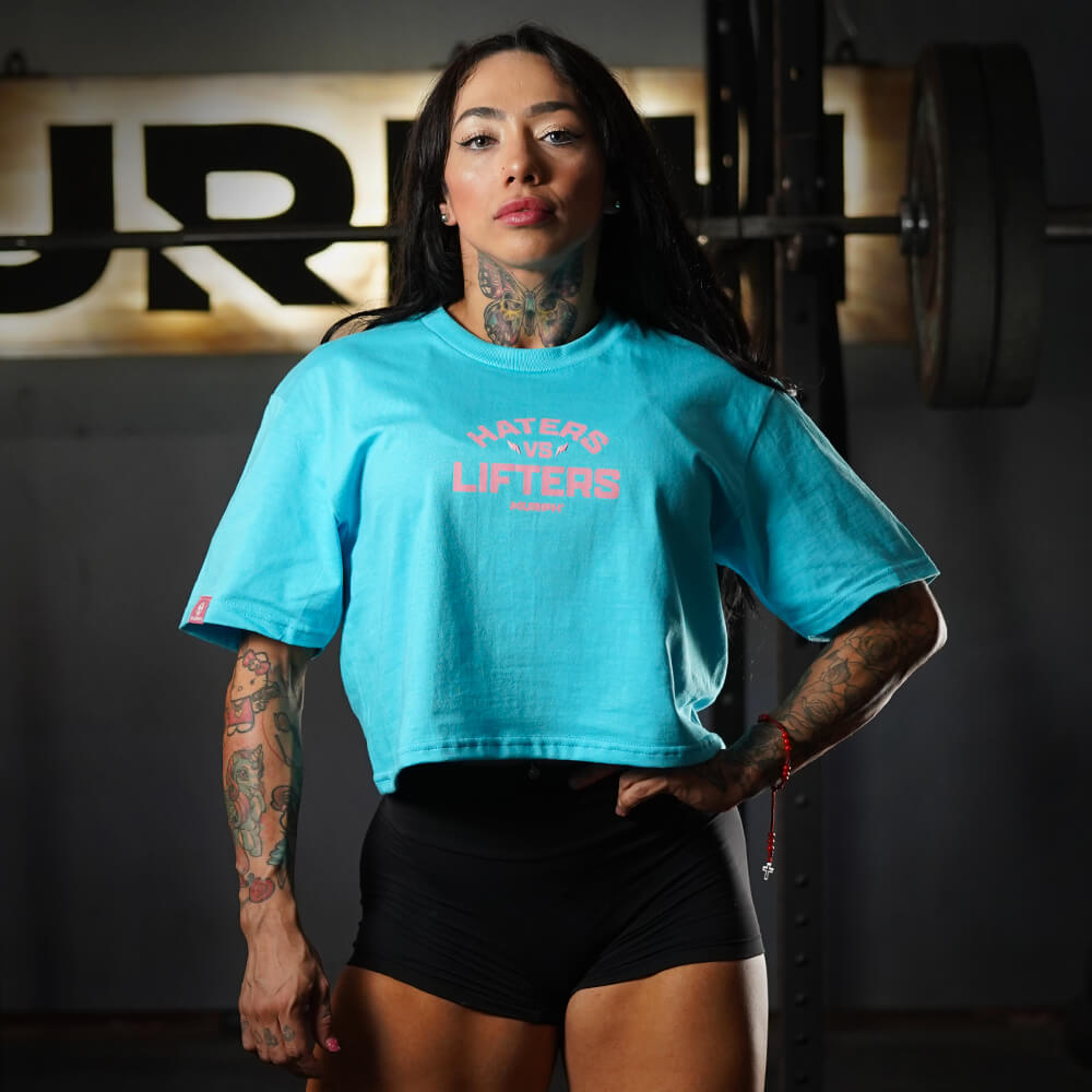 Crop Oversize PRO Haters Vs Lifters - Energy Blue