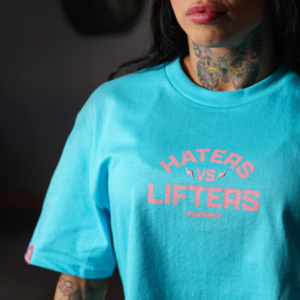 Crop Oversize PRO Haters Vs Lifters - Energy Blue