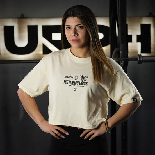 Crop Top Oversize Metamurphosis - Sweet Cream