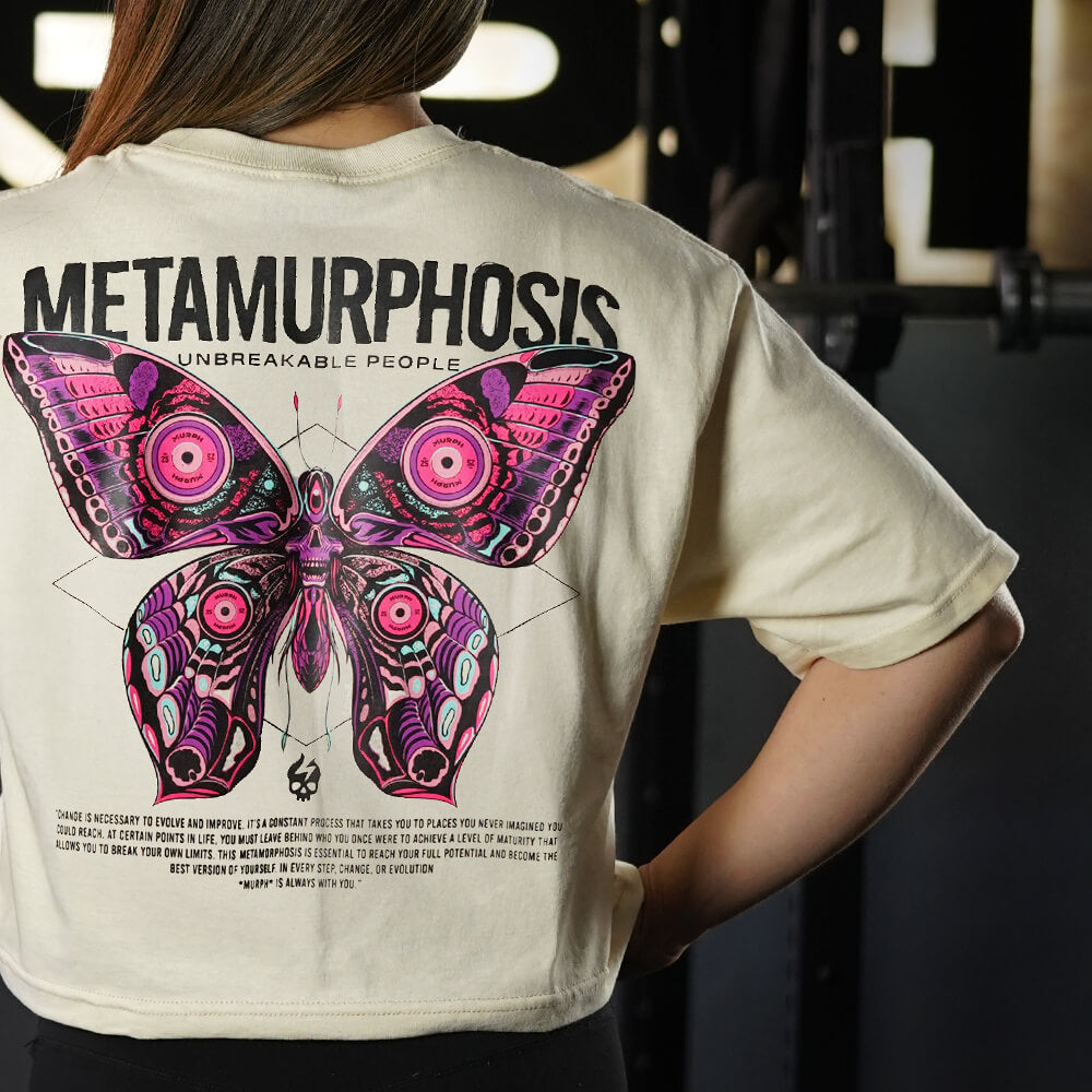 Crop Top Oversize Metamurphosis - Sweet Cream