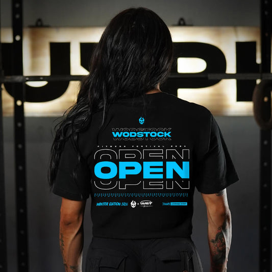 Crop Top Oversize Open Wodstock - Negro (Preventa)