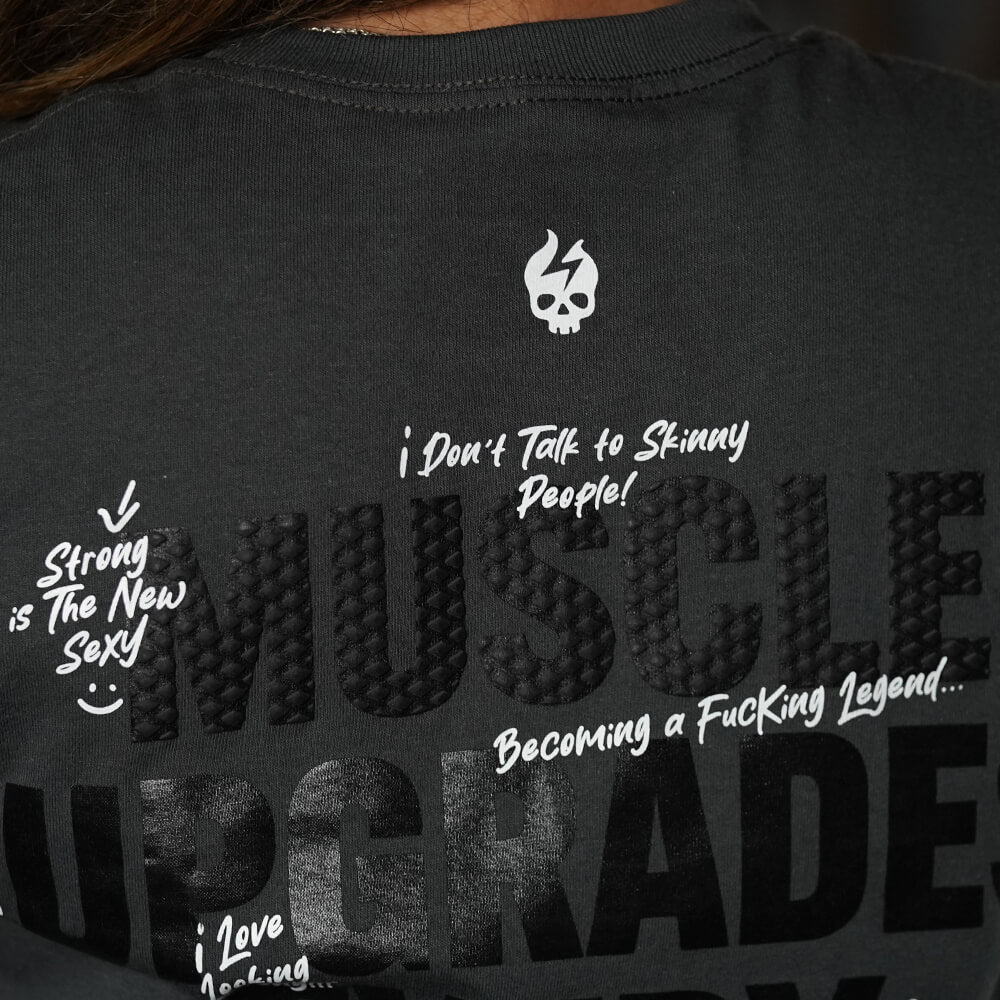 Crop Top Oversize MUSCLE UPGRADE EVERY OUTFIT - Gris Charcoal