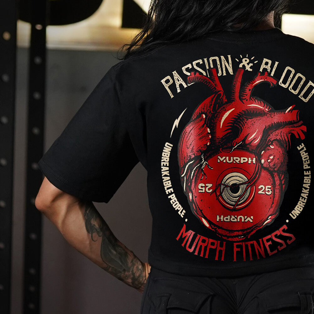 Crop Oversize PRO Passion & Blood - Negro