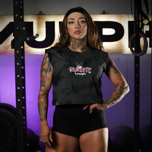 Crop Top Oversize Sleeveless KuroFit - Black Storm