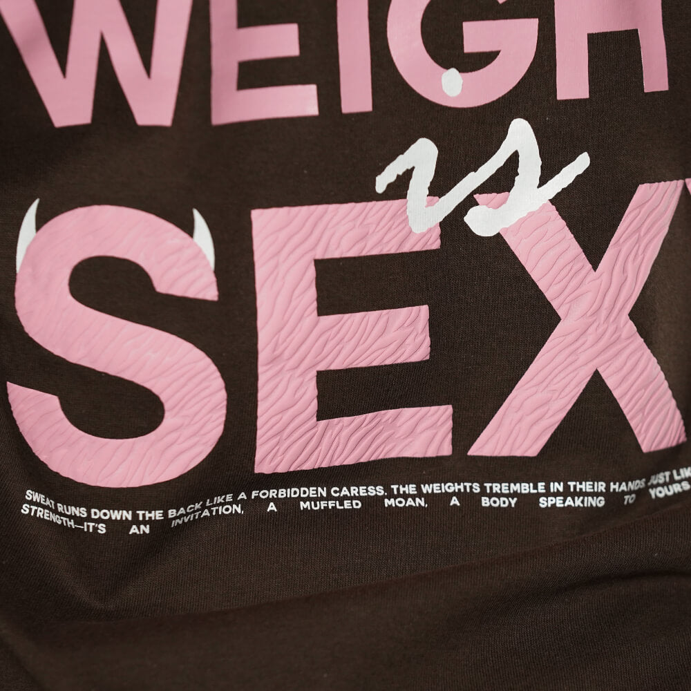 Polera Oversize Lifting Weights Is SEXY - Chocolate