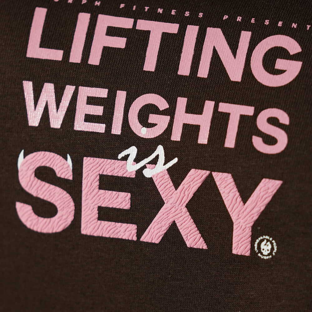Polera Oversize Lifting Weights Is SEXY - Chocolate