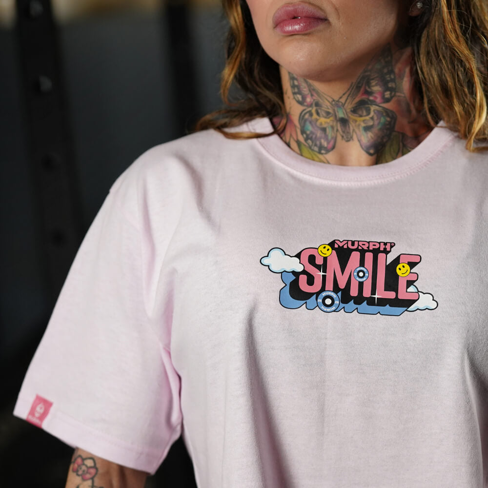 Crop Top Oversize Smile - Pink
