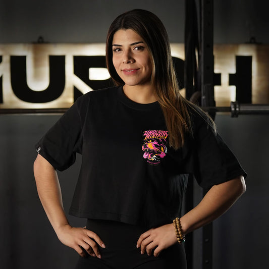 Crop Oversize PRO Underdog Mentality - Negro