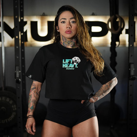 Crop Top Oversize Lift and Dogs - Negro