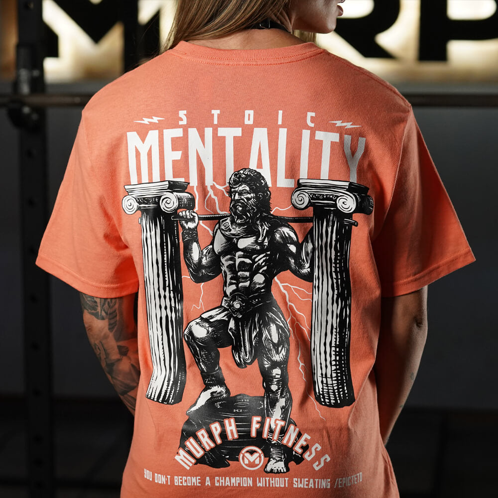Polera Oversize Stoic Mentality - Salmón