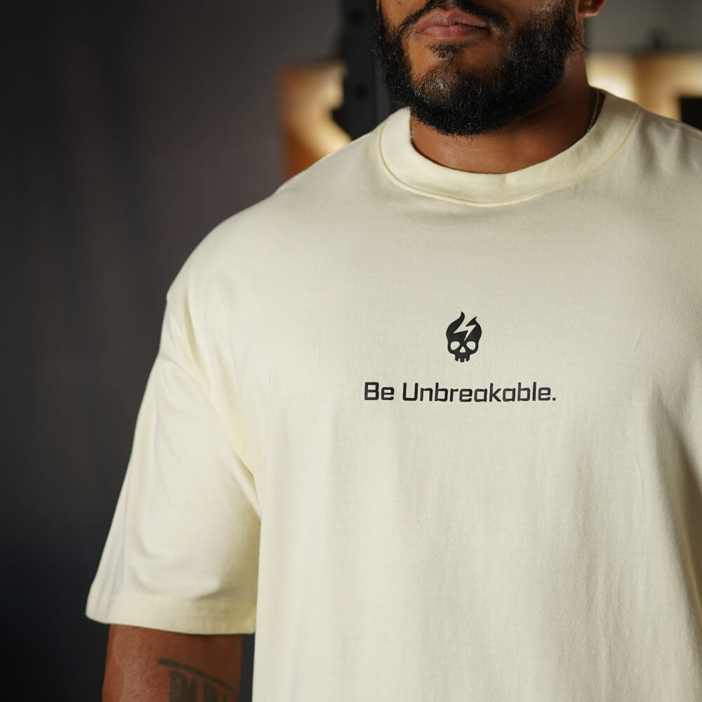Polera Oversize Premium Be Unbreakable - Sweet Cream