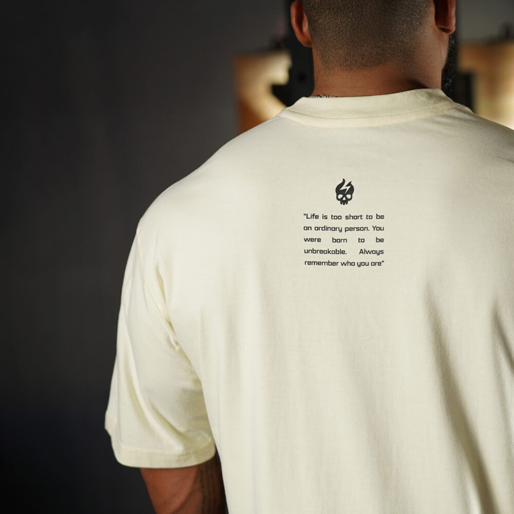 Polera Oversize Premium Be Unbreakable - Sweet Cream
