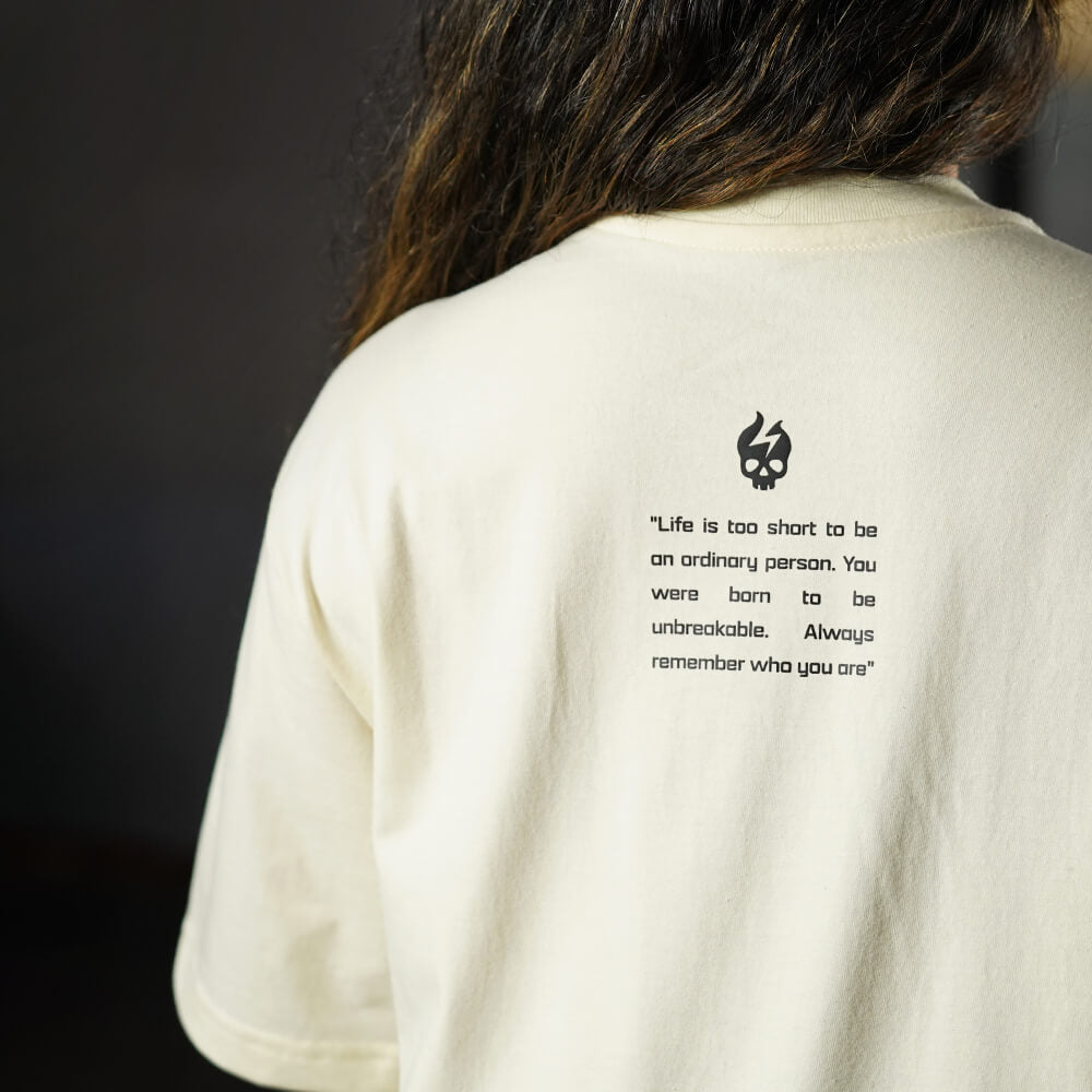Polera Oversize Premium Be Unbreakable - Sweet Cream