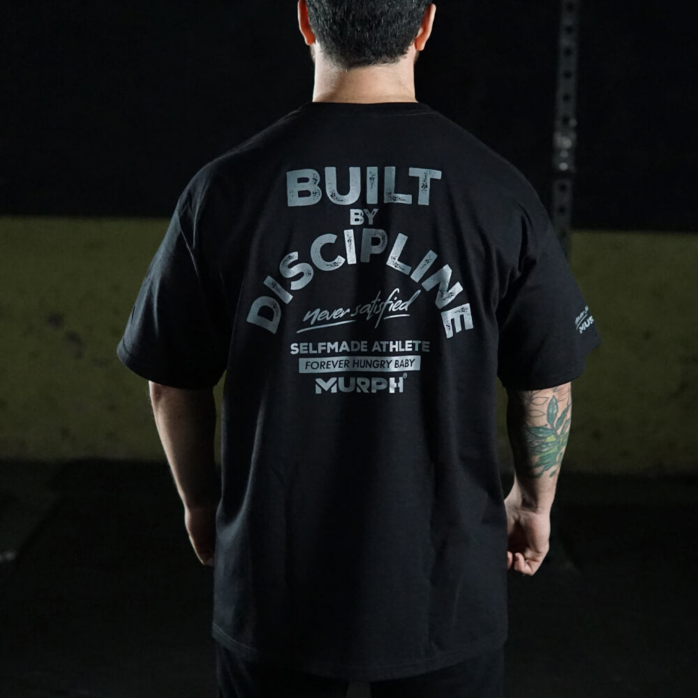 Polera Oversize Built By Discipline Negro – Murph Fitness Chile