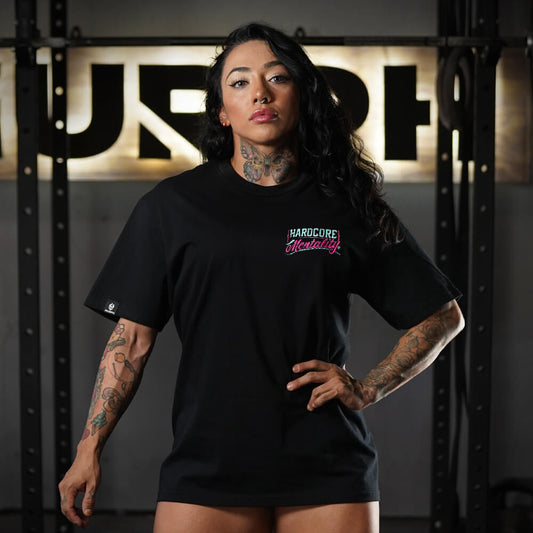 Polera Oversize Hardcore Mentality - Negro