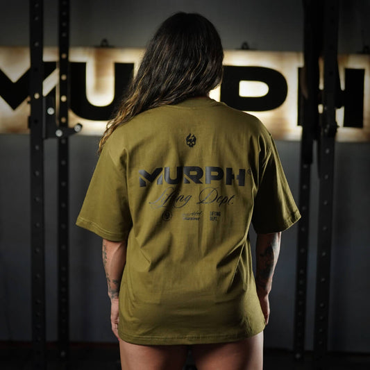 Polera Oversize Premium Lifting Dept - Tactical Green