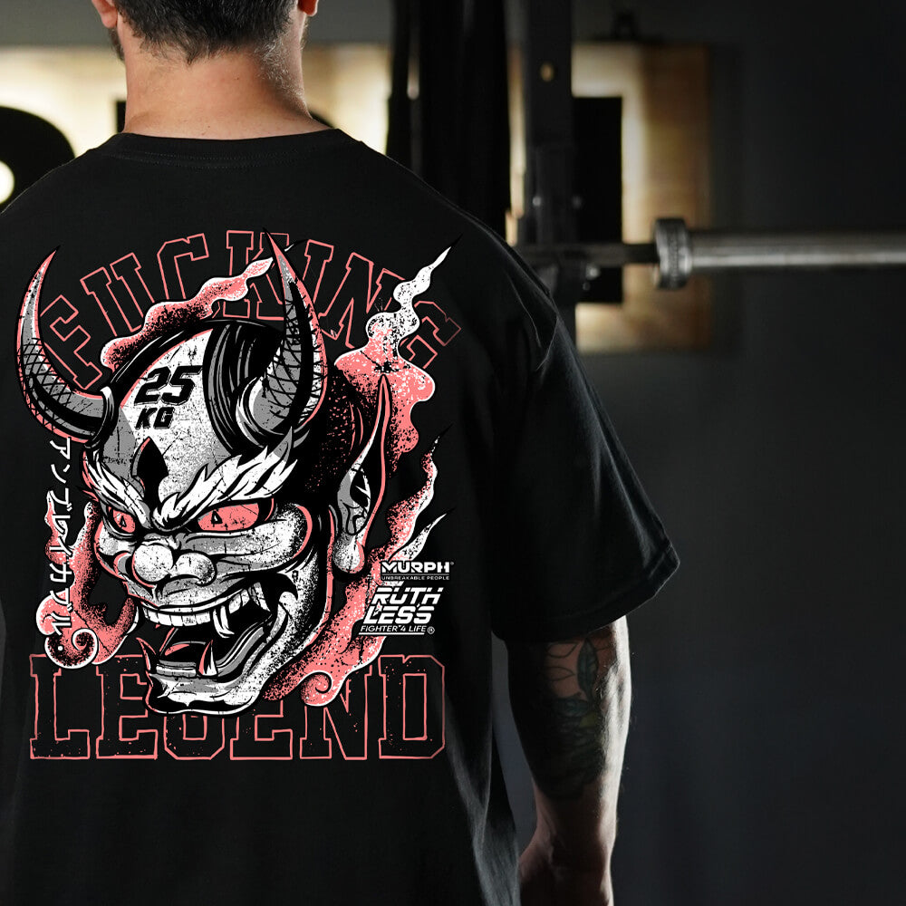 Polera Oversize Fucking Legend - Negro